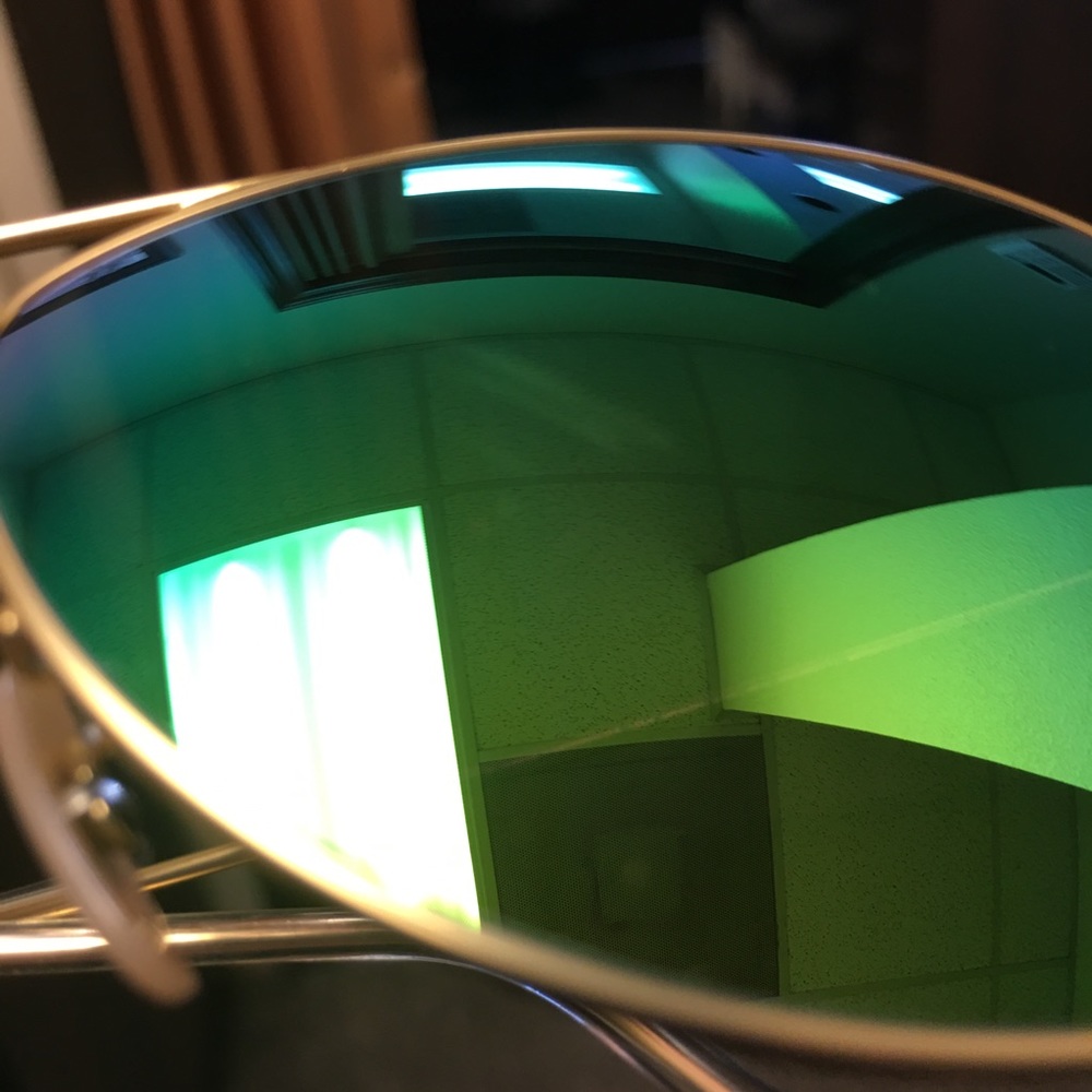 RayBan Cockpit Sunglass - Gold with Green Flash